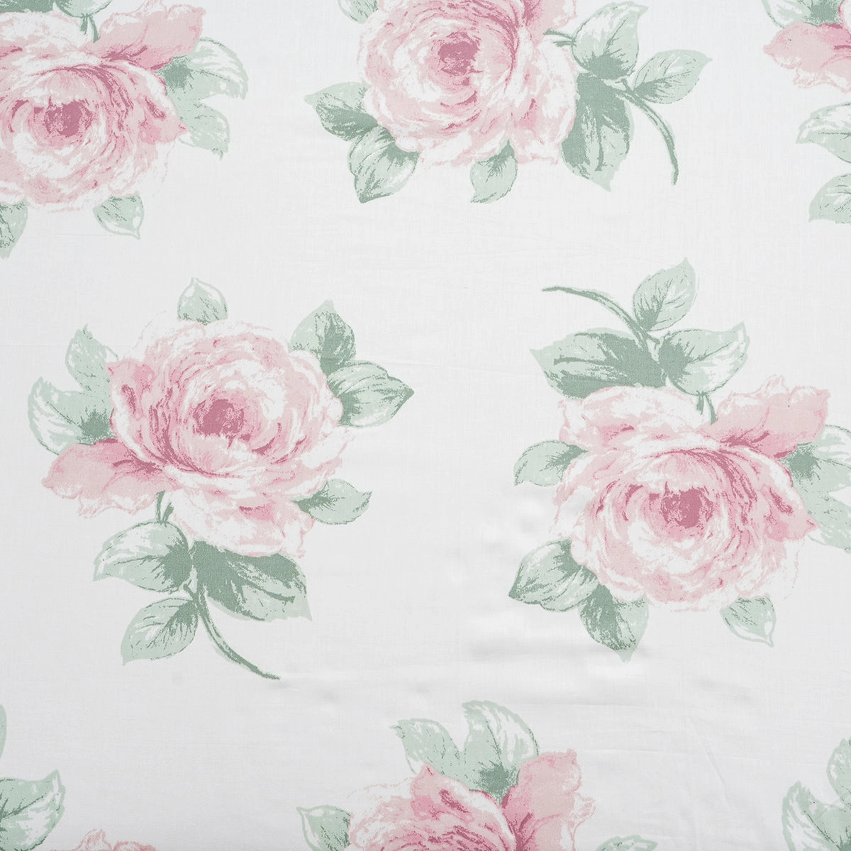 Royal Botanic 200 TC Floral Garden Pink 100% Cotton Bed Sheet With Pillow Case