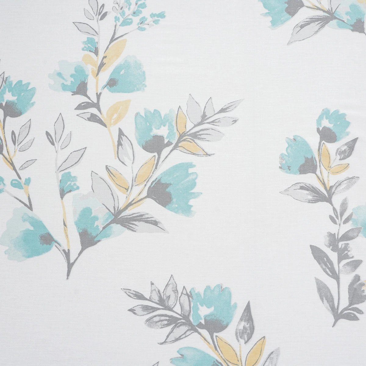 Royal Botanic 200 TC Painted Floral Blue 100% Cotton Bed Sheet With Pillow Case