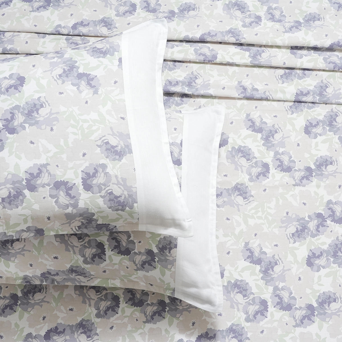 Royal Botanic 200TC Floret Blue 100% Cotton Bed Sheet With Pillow Case