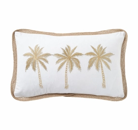 Royal Mirage Palms 30x50cm Filled Cushion White