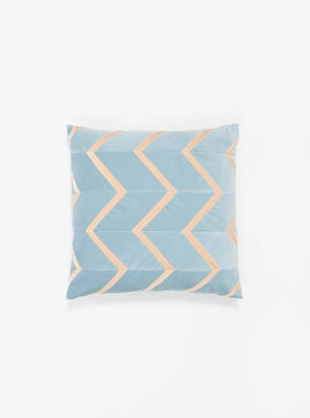 Sadie Cushion Blue & Beige
