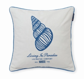 Sea Shell 50x50cm Filled Cushion White and Blue