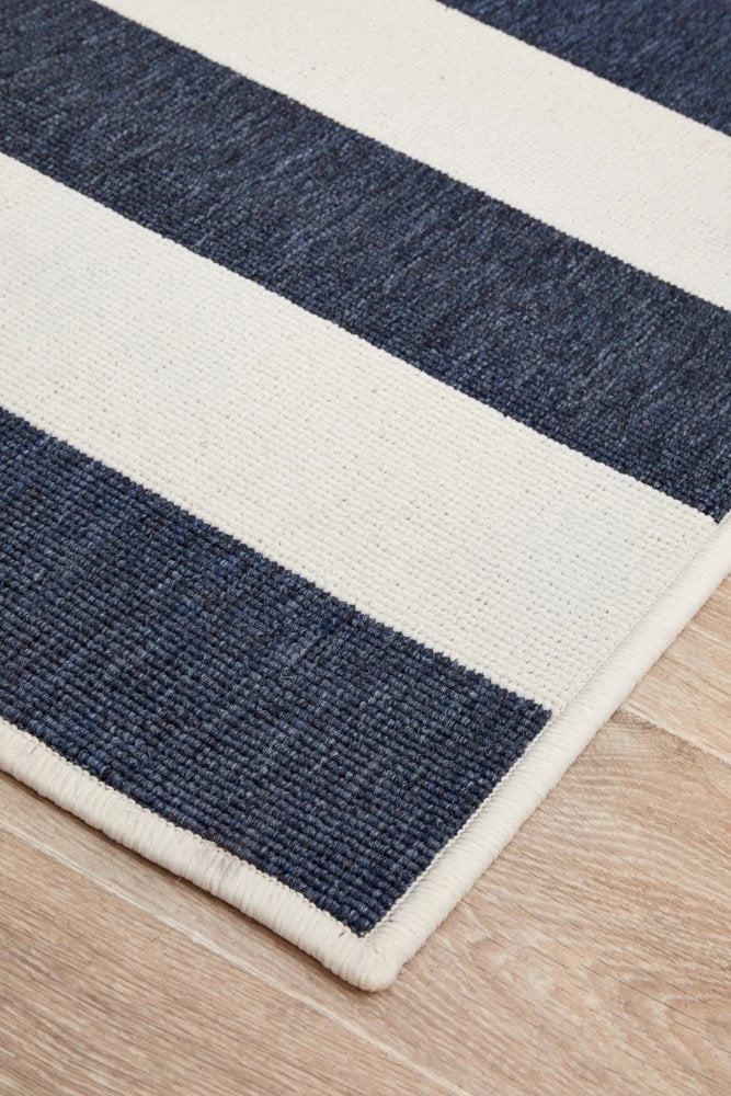 Seaside 4444 Rectangle Rug (Navy White) by Rug Culture