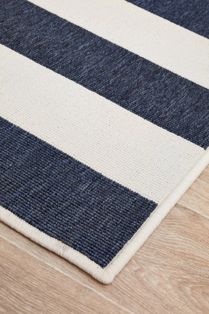 Seaside 4444 Rectangle Rug (Navy White) by Rug Culture