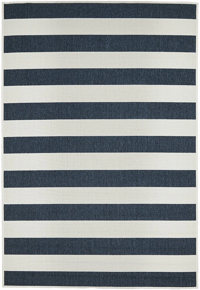 Seaside 4444 Rectangle Rug (Navy White) by Rug Culture