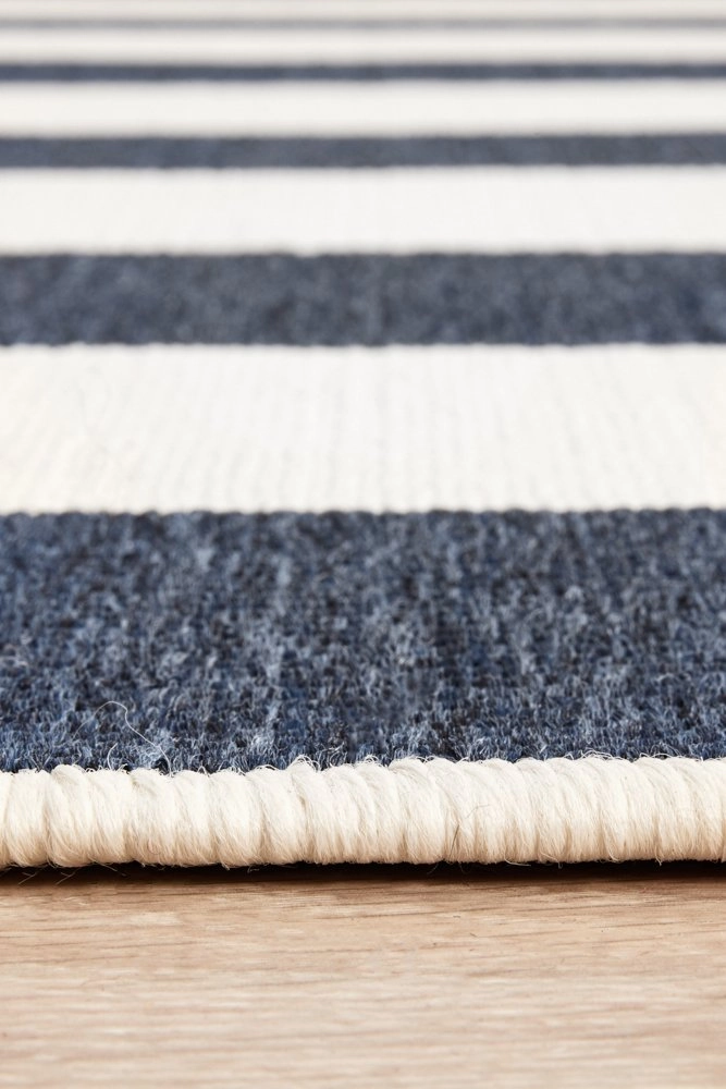 Seaside 4444 Rectangle Rug (Navy White) by Rug Culture