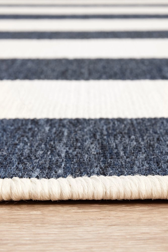 Seaside 4444 Rectangle Rug (Navy White) by Rug Culture
