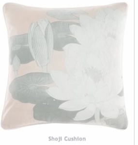 Shoji Mint Cushion by Linen House