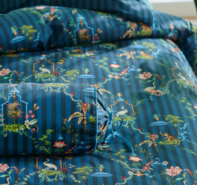 Singerie 22x70cm Filled Roll Cushion Dark Blue