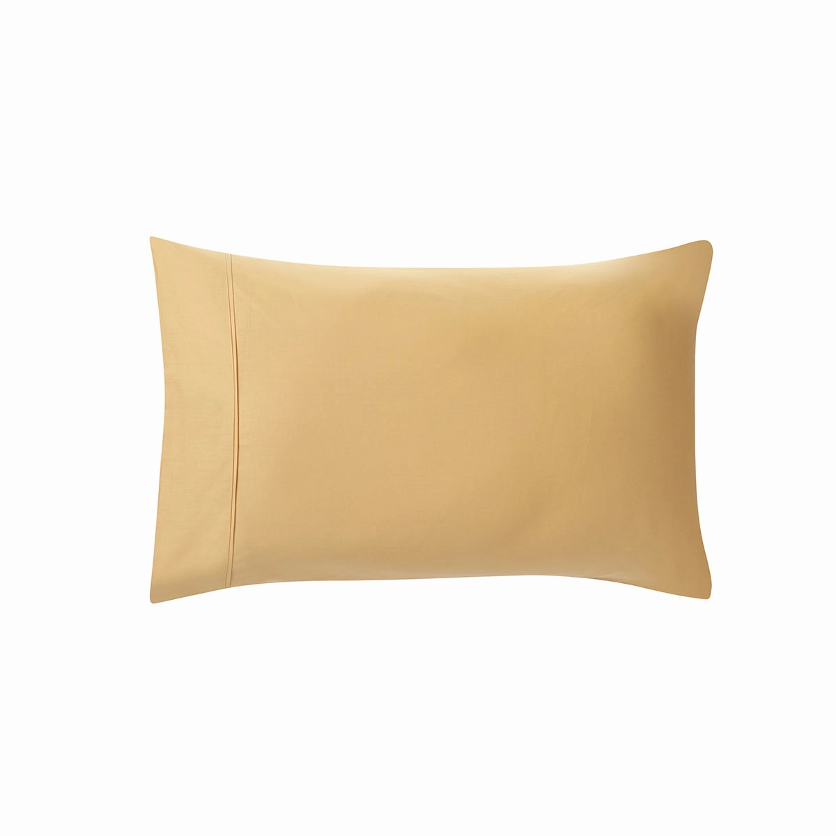 Slumber 100%Cotton Solid Yellow/Rattan Pillow Case Set