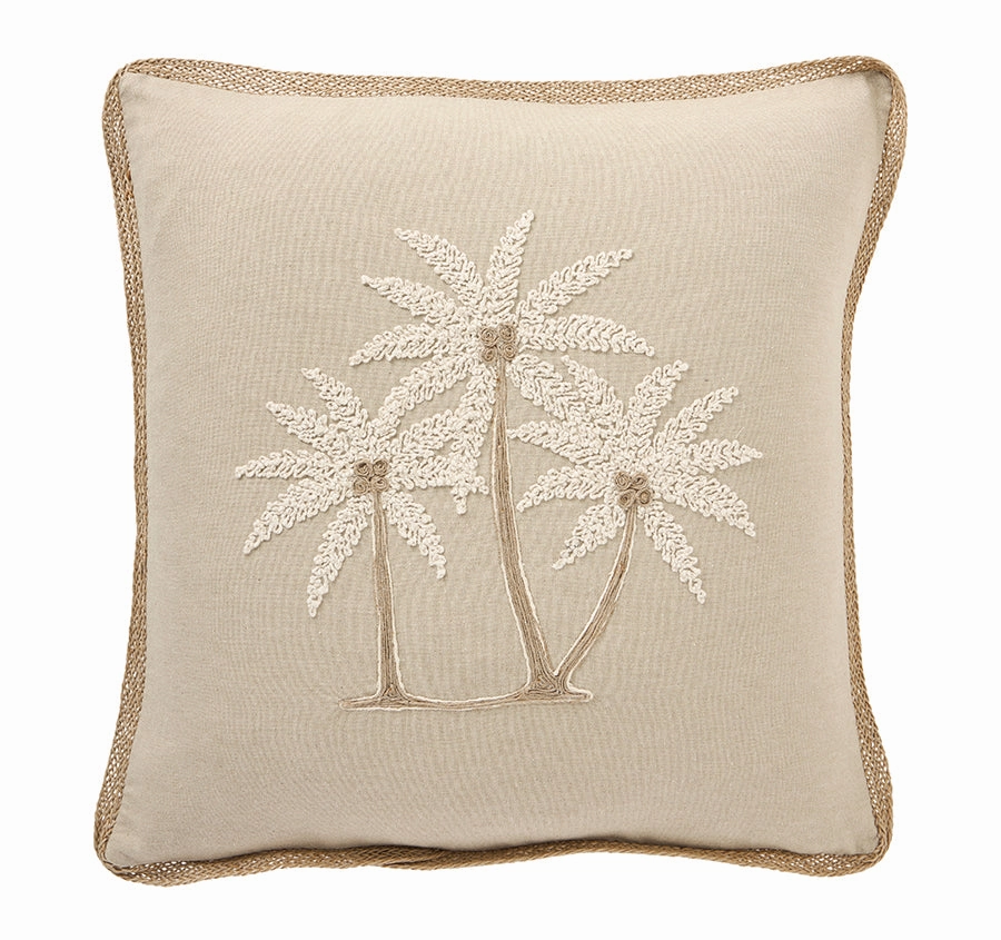 St Barths Palms 50x50cm Filled Cushion Sand