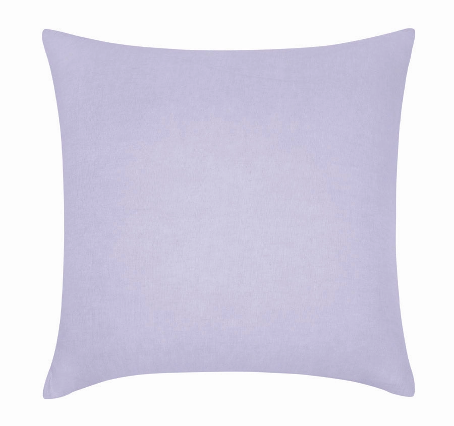 Stonewashed French Linen European Pillowcase Lilac