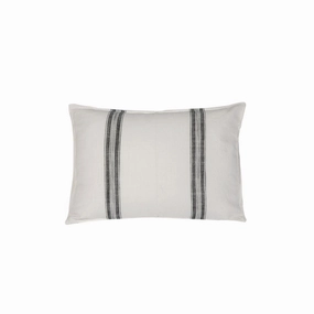 Stripe Slub Cush 40X60 White by Florabelle