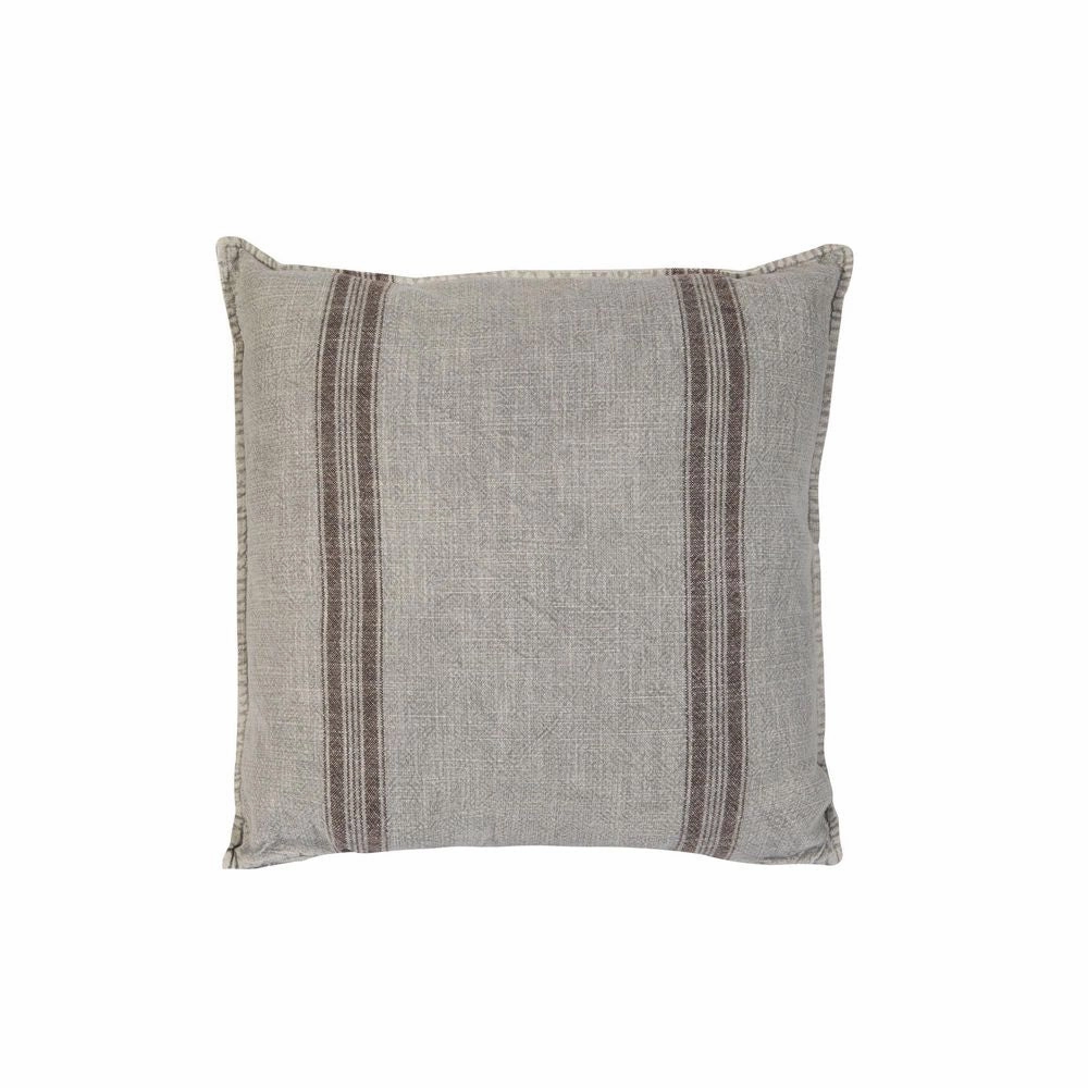 Stripe Slub Cush 50X50 Grey by Florabelle