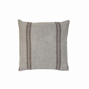 Stripe Slub Cush 50X50 Grey by Florabelle