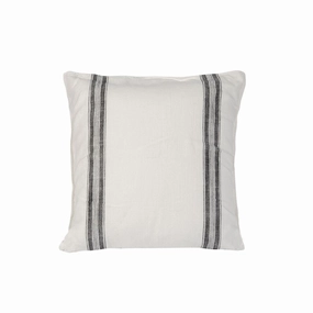 Stripe Slub Cush 50X50 Whte by Florabelle