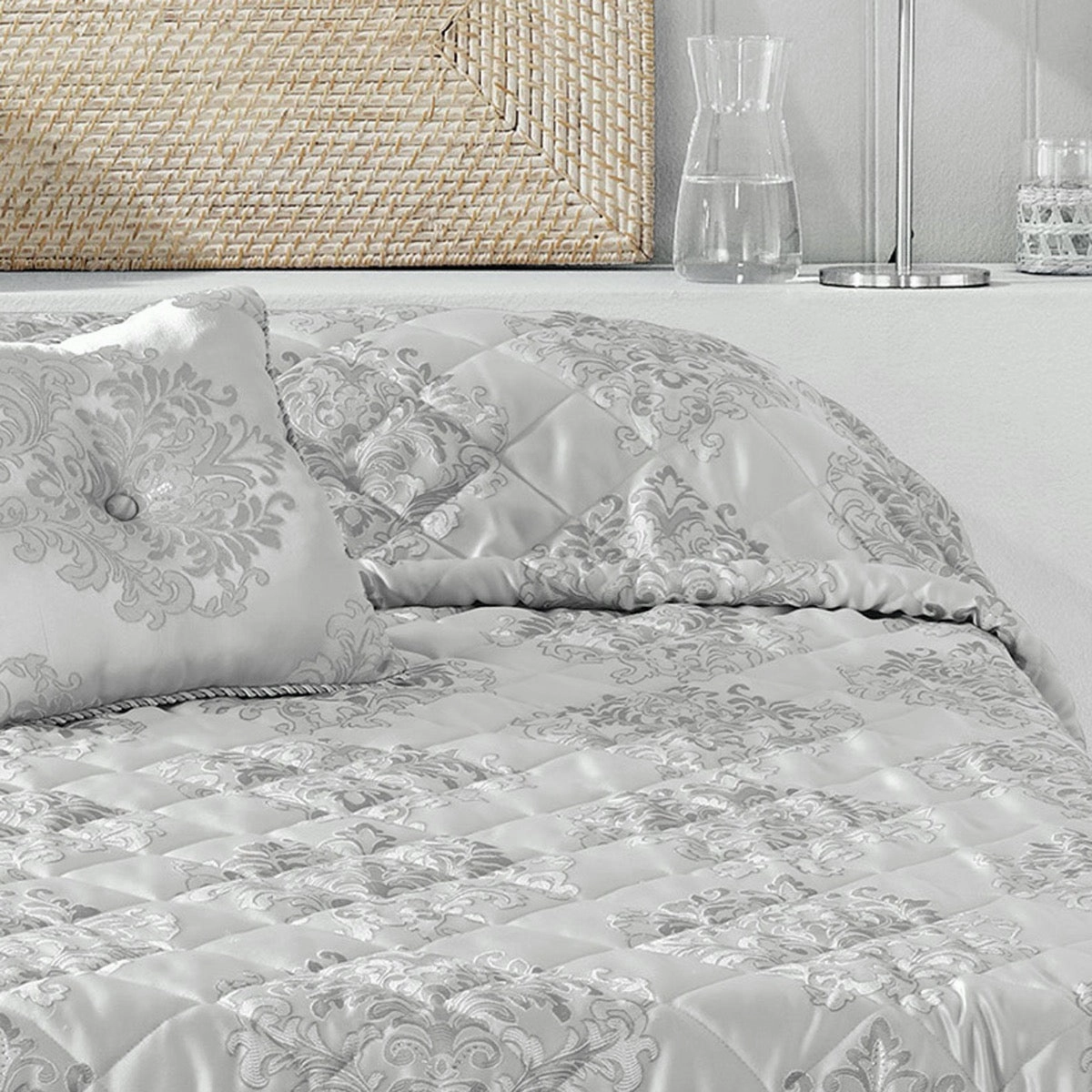 Tanaquil Silver Bedspread by Bianca