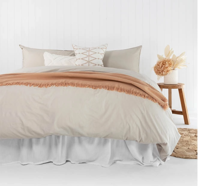 Temple Organic Cotton Standard Pillowcase Pair Pebble