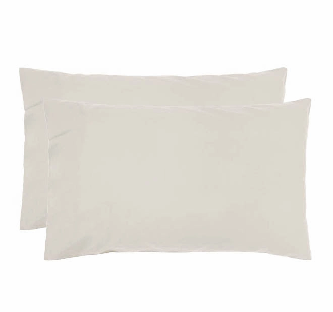 Temple Organic Cotton Standard Pillowcase Pair Pebble