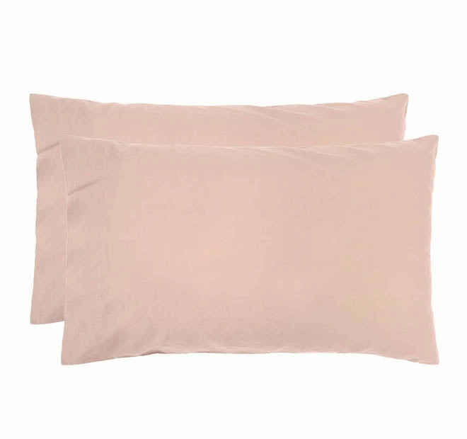 Temple Organic Cotton Standard Pillowcase Pair Rosewater