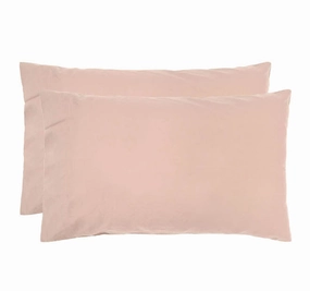 Temple Organic Cotton Standard Pillowcase Pair Rosewater