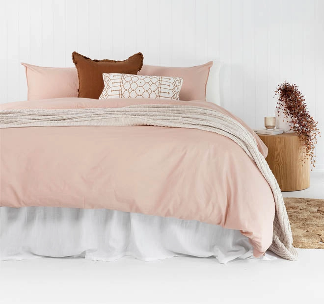 Temple Organic Cotton Standard Pillowcase Pair Rosewater