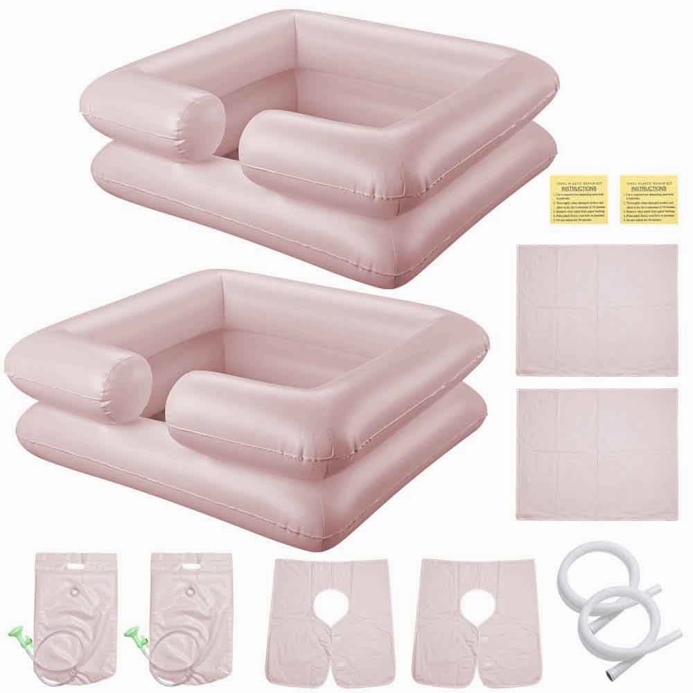 TheLAShop Shampoo Bowl Inflatable Hair Wash Sink with Water Bag 2-Pack