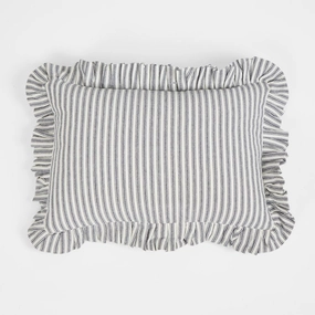 Tick Frill Cush 30X45 Blue by Florabelle