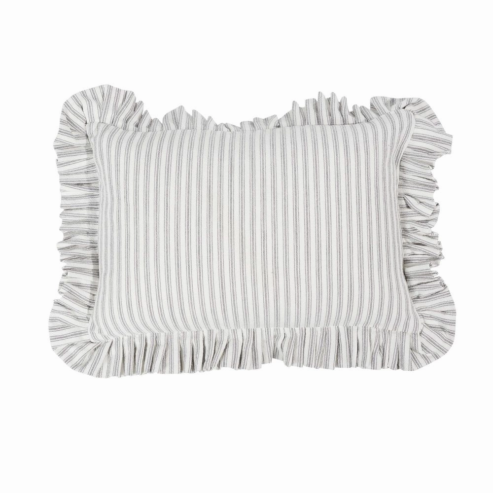 Tick Frill Cush 30X45 Grey by Florabelle
