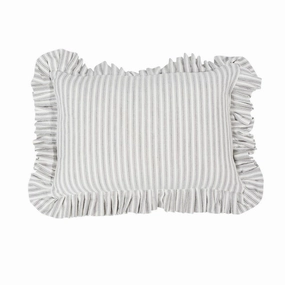 Tick Frill Cush 30X45 Grey by Florabelle