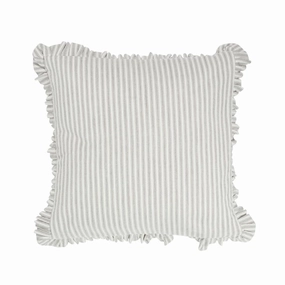 Tick Frill Cush 50X50 Grey by Florabelle