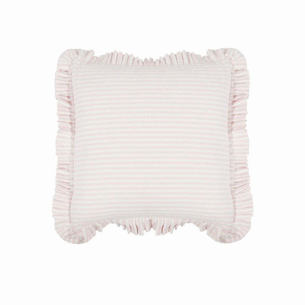 Tick Frill Cush 50X50 Pink by Florabelle
