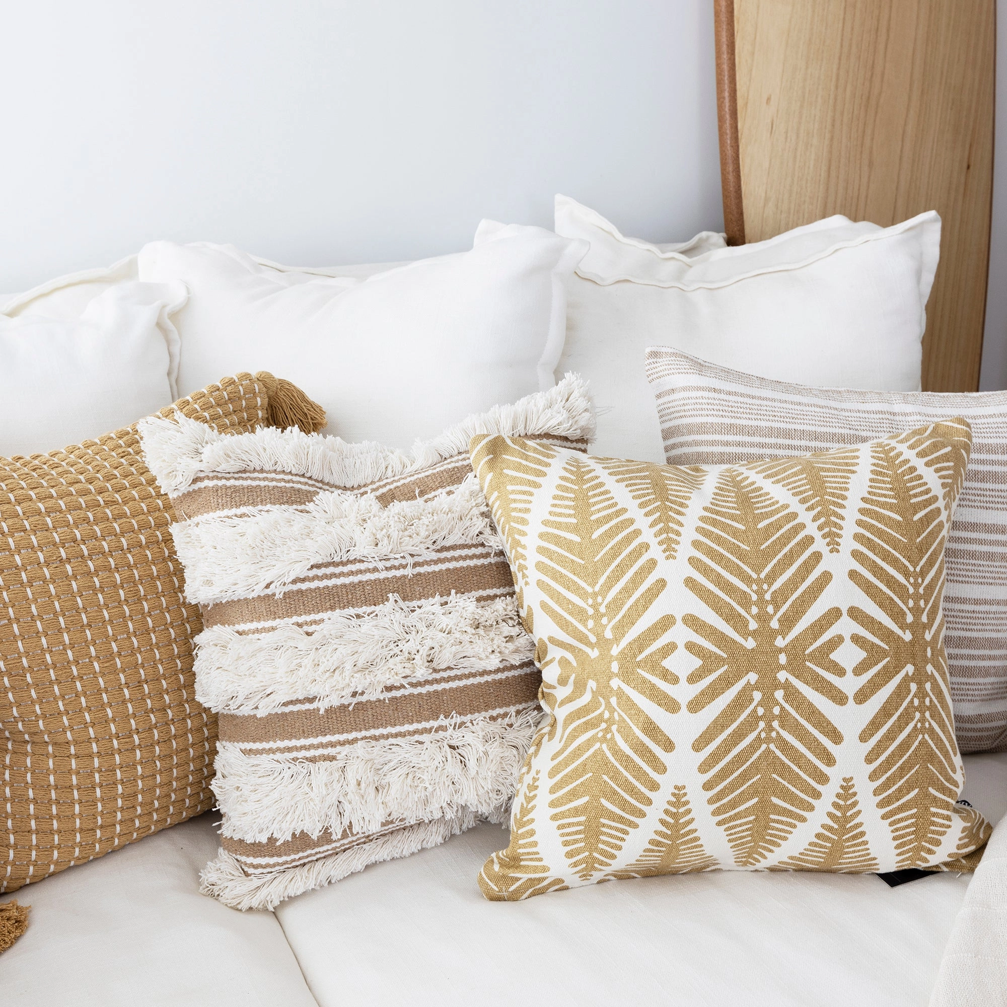Tommy Natural Square Filled Cushion 50 x 50cm by Zaab