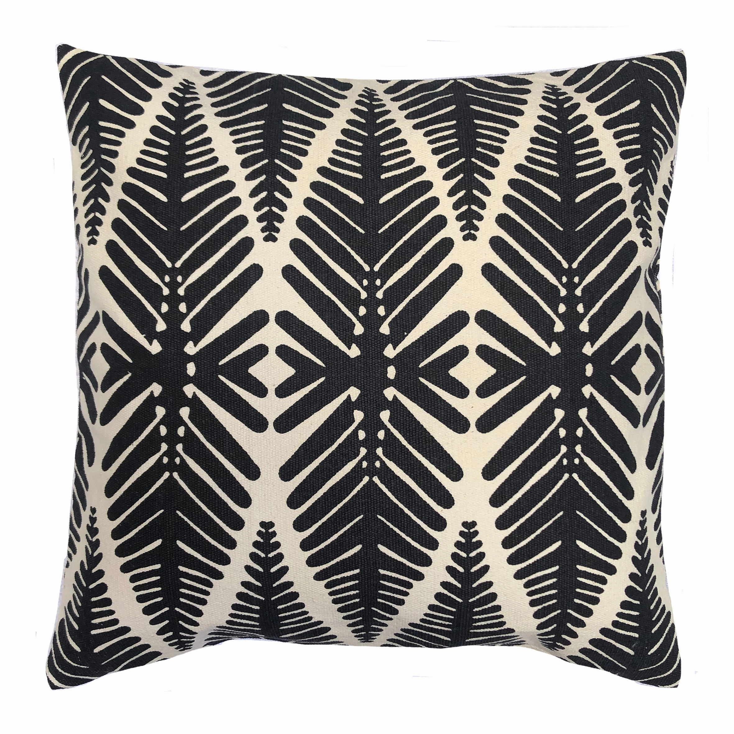 Trapeze Black Square Filled Cushion 50 x 50cm by Zaab
