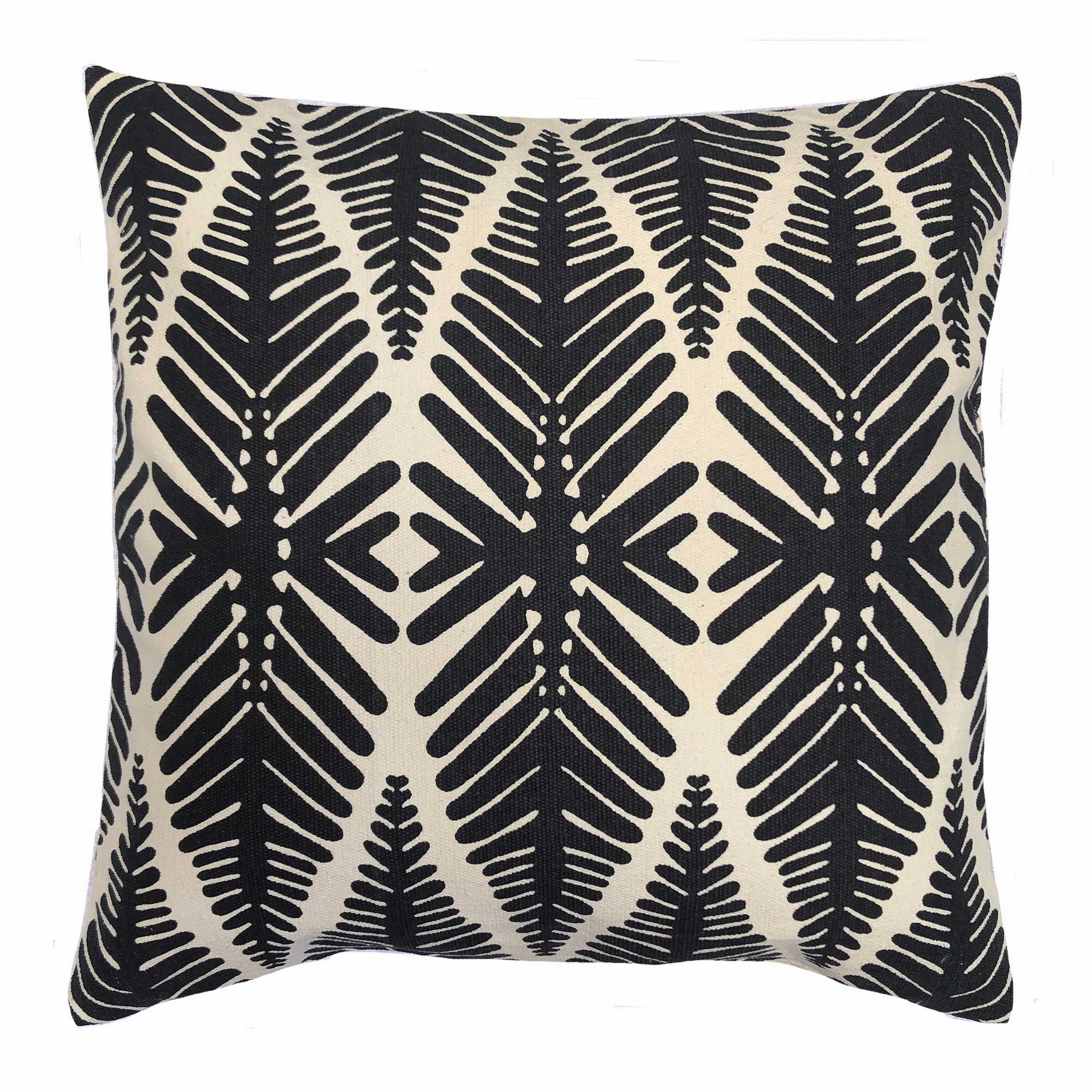 Trapeze Black Square Filled Cushion 50 x 50cm by Zaab