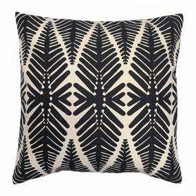 Trapeze Black Square Filled Cushion 50 x 50cm by Zaab