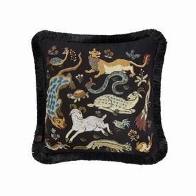 TREMATONIA Medium Jacquard Cushion - Ebony