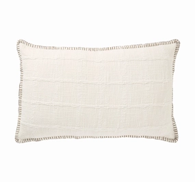 Tulum Edge 30x50cm Filled Cushion White