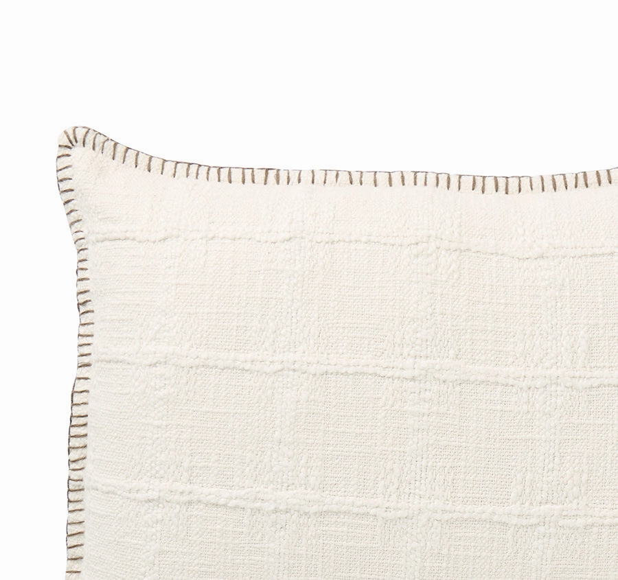 Tulum Edge 30x50cm Filled Cushion White