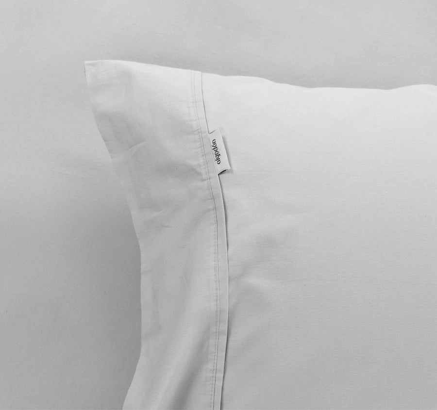 Tuscan Collection Cotton Percale Fitted Sheet Combo Set Range Silver