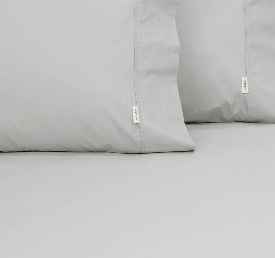 Tuscan Collection Cotton Percale Fitted Sheet Combo Set Range Silver