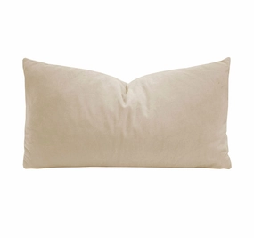 Velvet 30x60cm Filled Cushion Stone