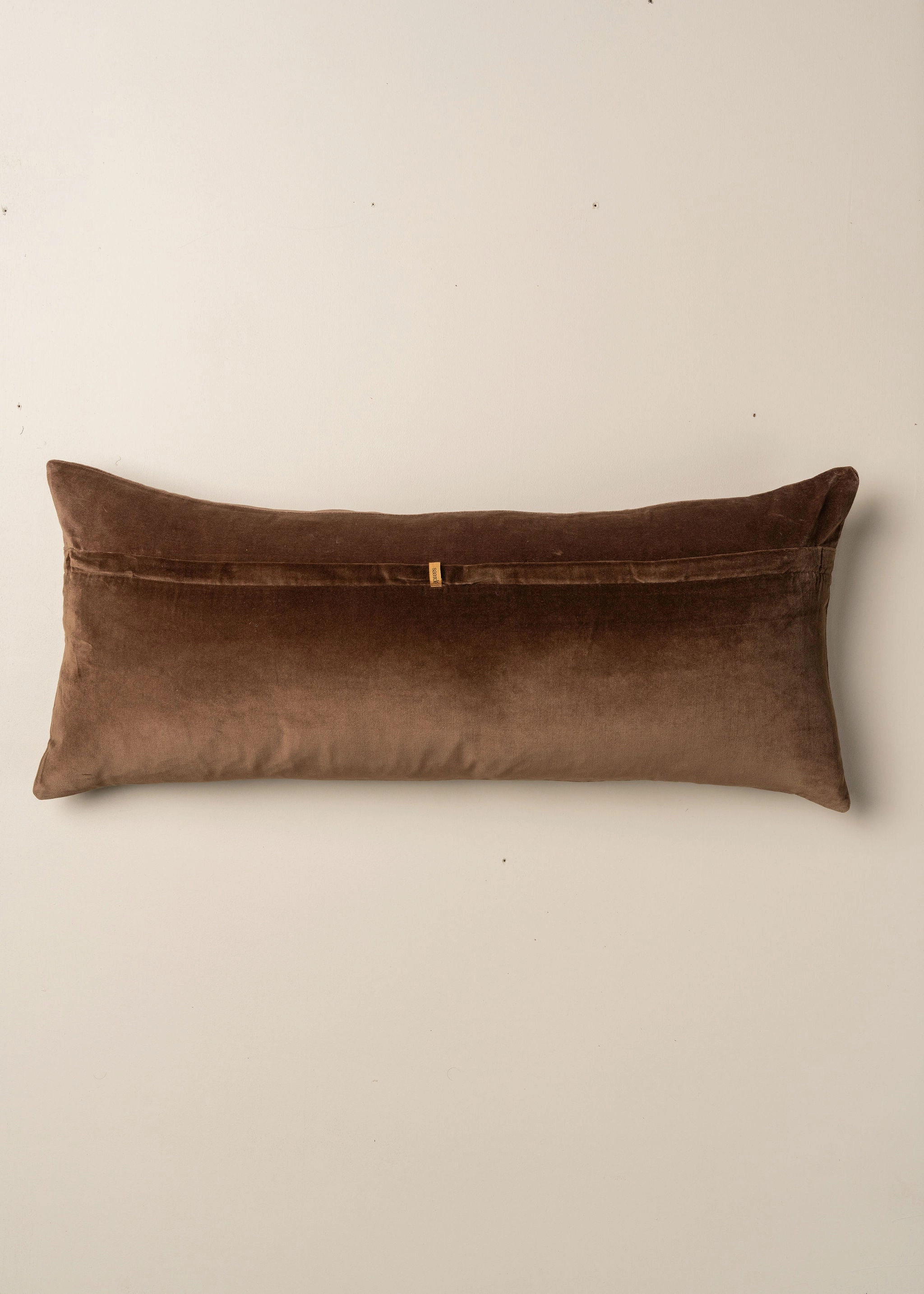 Velvet Bolster Cushion | No Fringe | Chocolate
