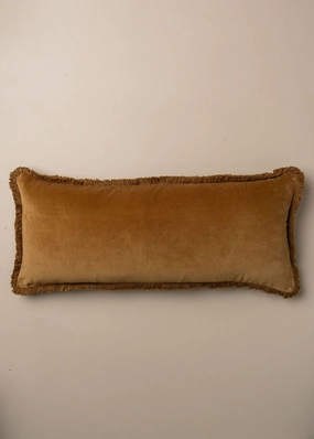 Velvet Bolster Cushion | Nutmeg