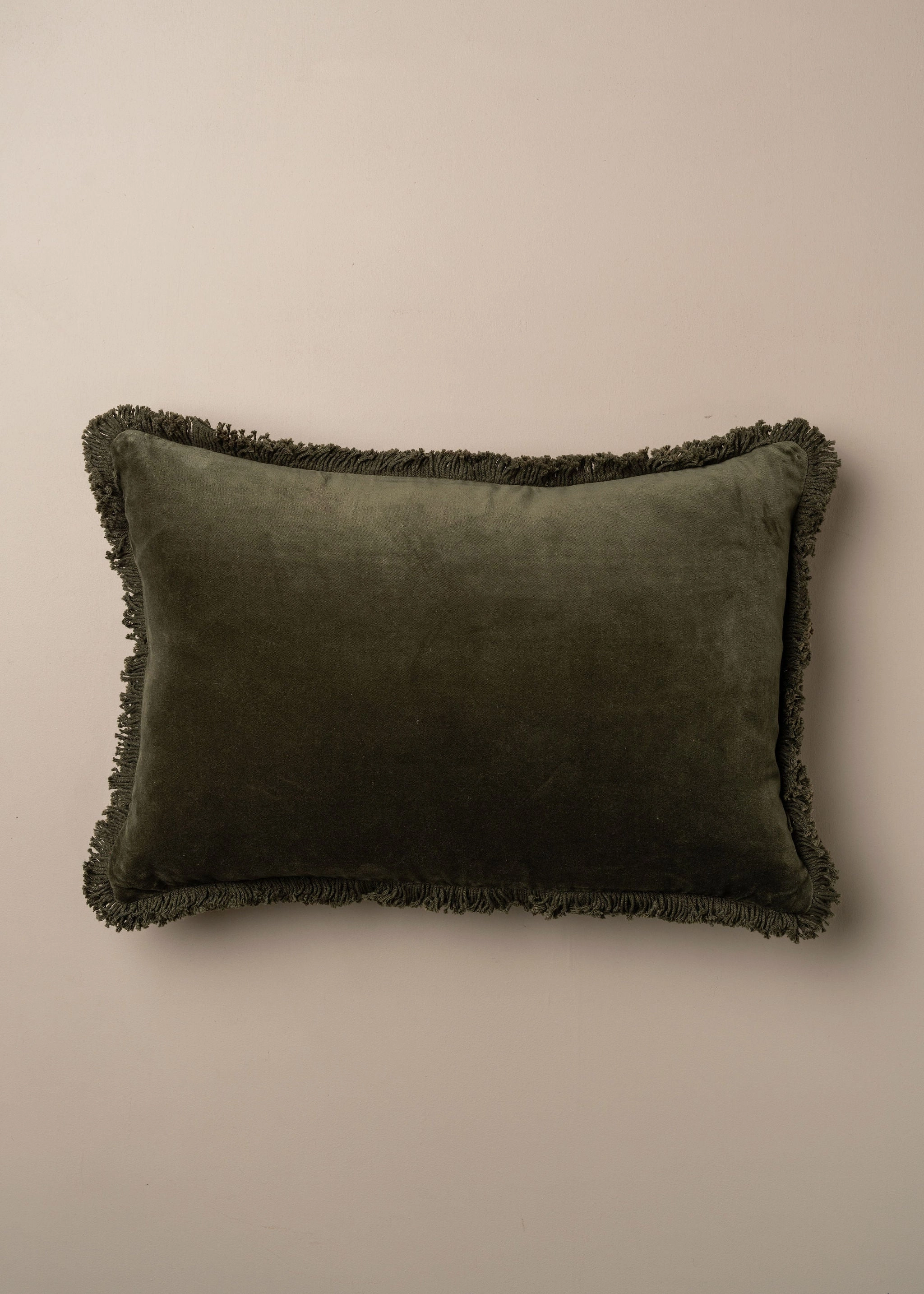 Velvet Cushion | Dark Olive