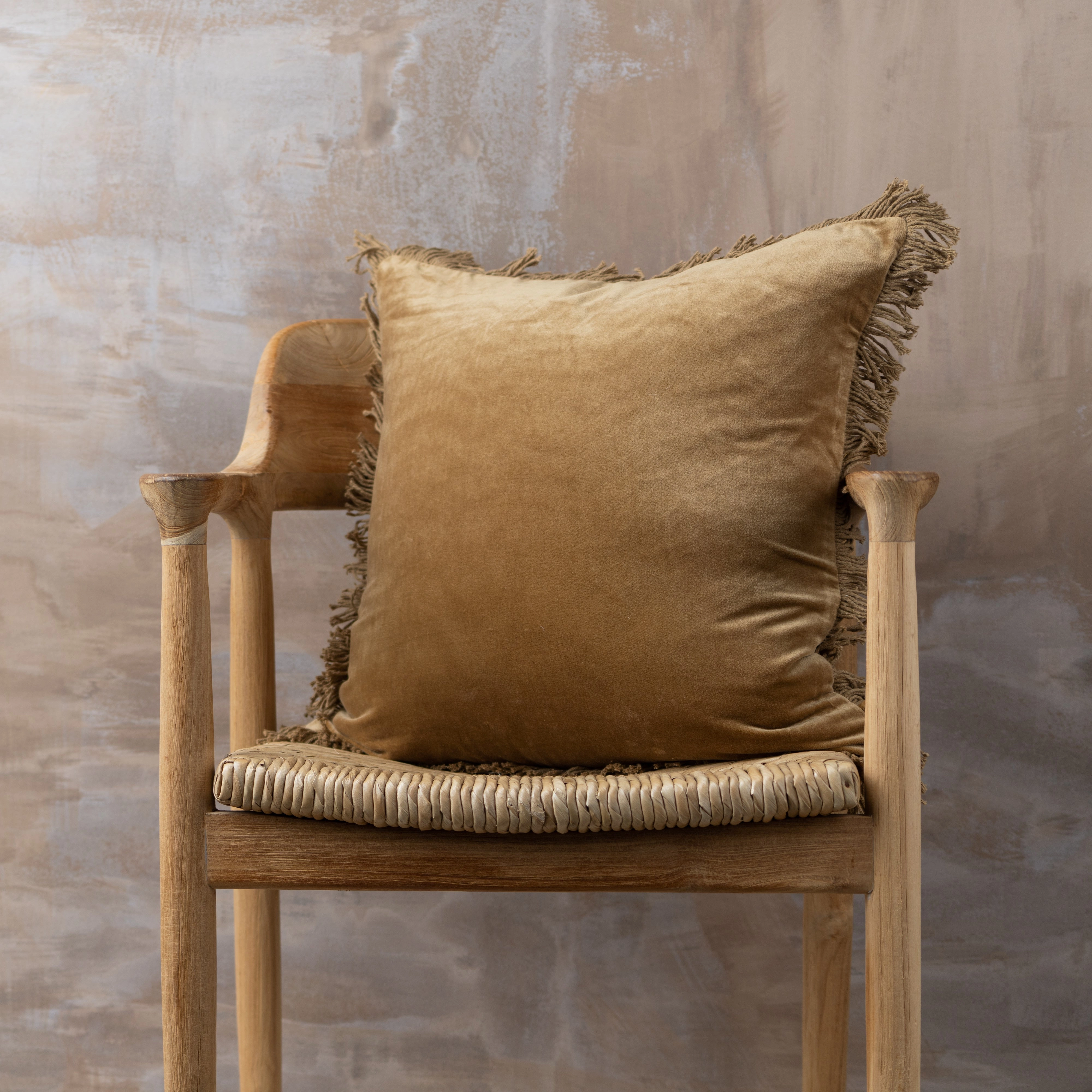 Velvet Cushion | Nutmeg