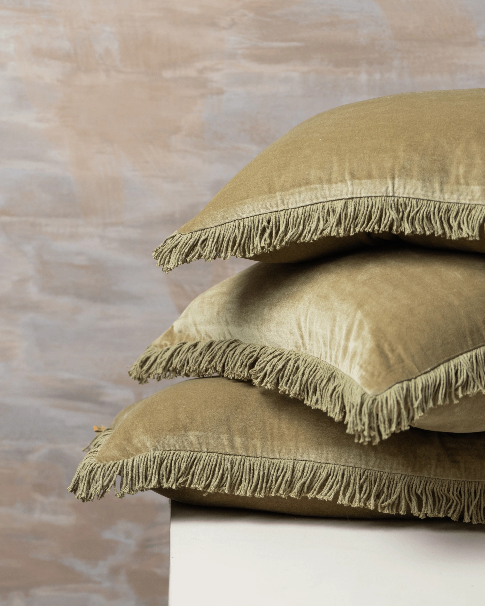 Velvet Cushion | Olive