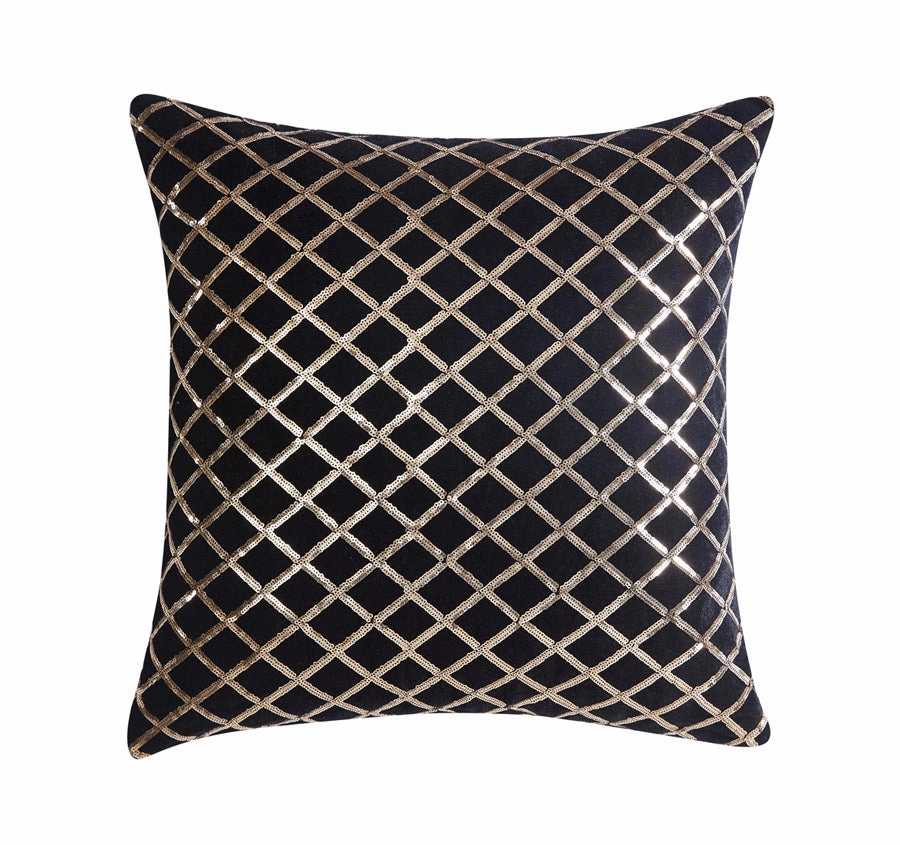 Vercelli 45x45cm Filled Cushion Noir