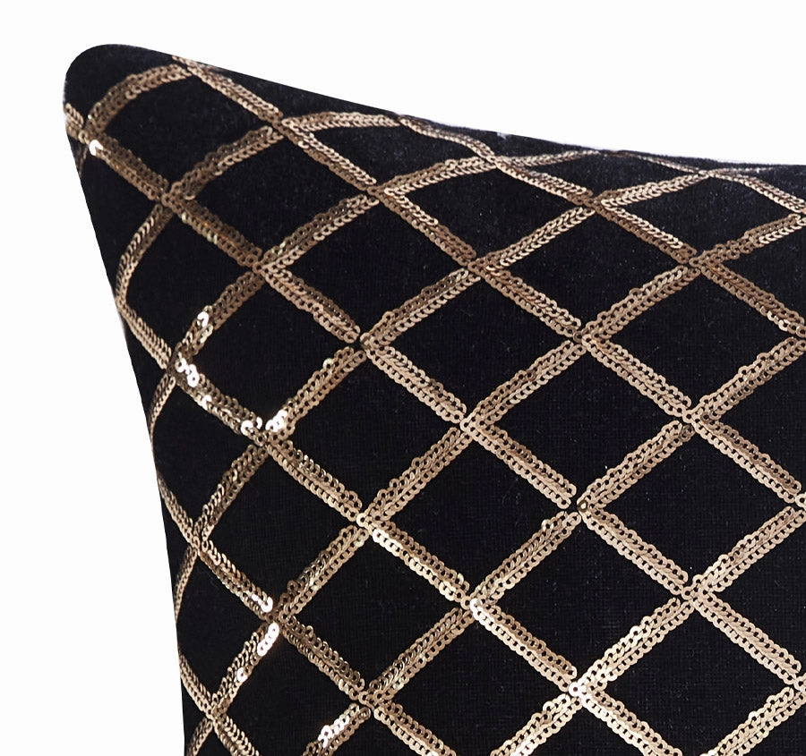 Vercelli 45x45cm Filled Cushion Noir