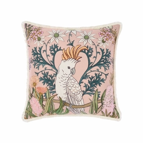 Victoria Mist Square filled Cushion 48 x 48cm by Linen House